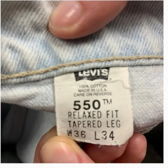 Vintage Men's 550 Levi's Tapered Leg USA Made - Picture 4 of 9